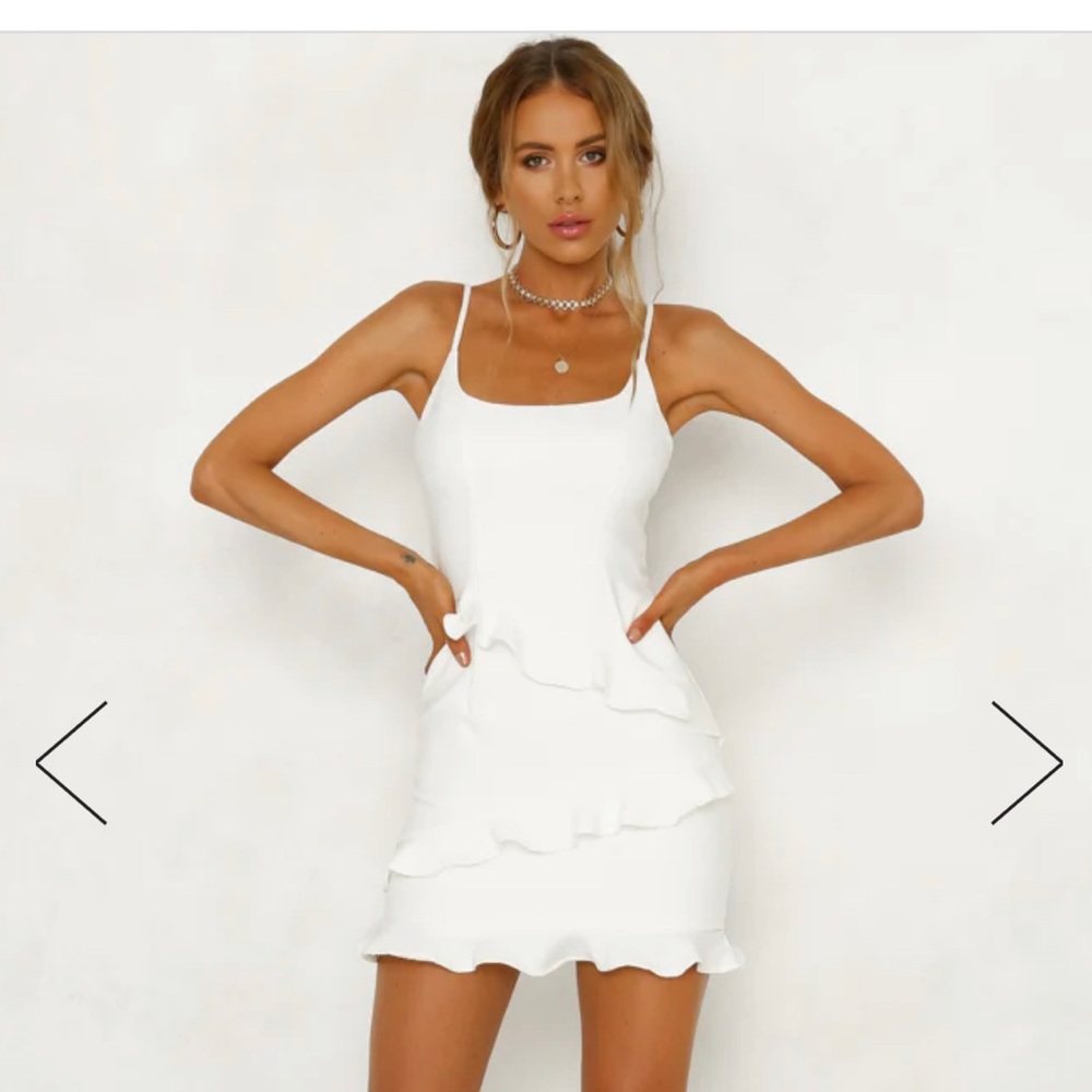 Hello Mollie THROUGH THE DARK DRESS WHITE medium